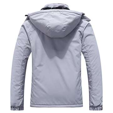 Pooluly Women's Ski Jacket Warm Winter Waterproof Windbreaker Hooded Raincoat Snowboarding Jackets L...