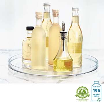 iDesign 54730M2 Linus Turntable Kitchen, Pantry or Countertop Organization, 14" Inch, Clear, 2 Count