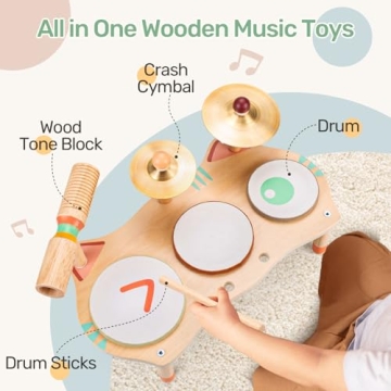 OATHX Kids Musical Drum Set for Creative Toddlers