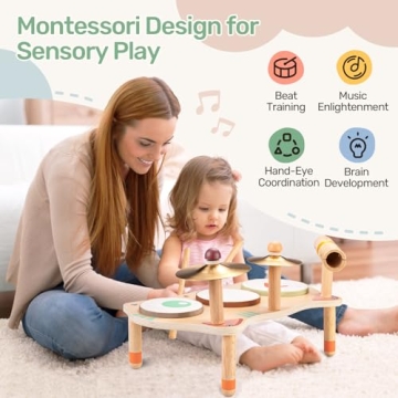 OATHX Kids Musical Drum Set for Creative Toddlers