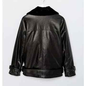 The Drop Women's Cavalla Vegan Leather Moto Jacket Beautiful Style