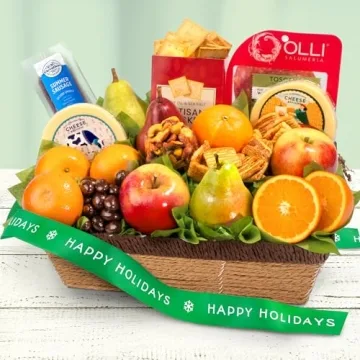 Happy Holidays Sweet & Savory Gift Basket for All Occasions