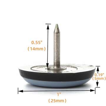 Nail on Furniture Sliders 24 Pack - Move Furniture Easily