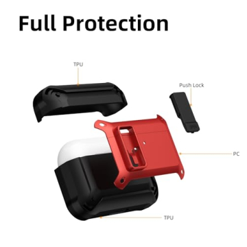 4 in 1 Lock Case for AirPods Pro 3 with Keychain