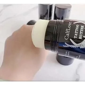 Tattoo Balm for Before, During, After Tattoos, Old Tattoo Renew Cream, Microblading Aftercare Ointment, Promotes Healing, Enhances Colors, Repair Cream Gel, Natural Without Irritation, 2.6 oz;