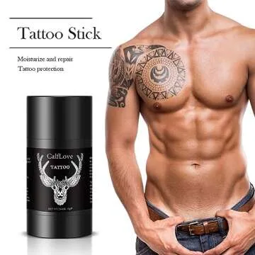 Tattoo Balm for Before, During, After Tattoos, Old Tattoo Renew Cream, Microblading Aftercare Ointment, Promotes Healing, Enhances Colors, Repair Cream Gel, Natural Without Irritation, 2.6 oz;
