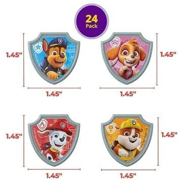 DecoPac Paw Patrol Reporting For Duty Rings, Cupcake Decorations Featuring Chase, Marshall, Skye, And Rubble - 24 Pack
