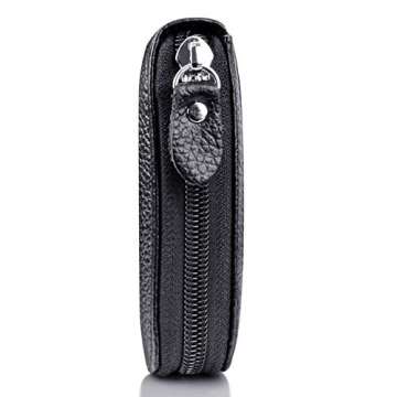 FiveloveTwo RFID Multi Card Wallet Black Durable Organizer