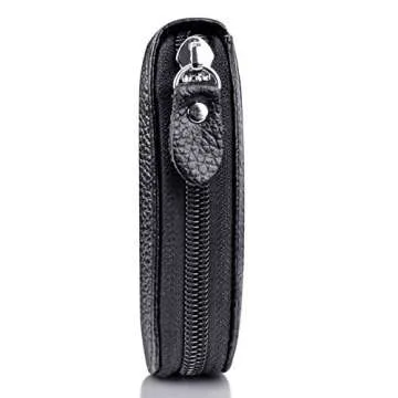 FiveloveTwo RFID Multi Card Wallet Black Durable Organizer