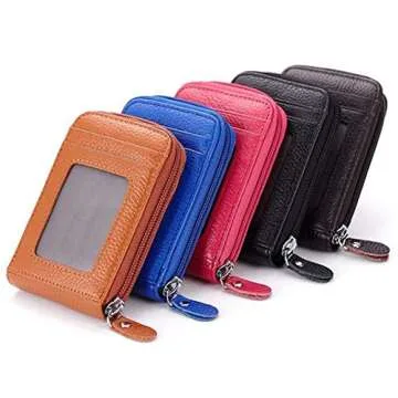 FiveloveTwo RFID Multi Card Wallet Black Durable Organizer