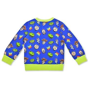 Disney Toy Story Buzz Lightyear, Woody, Rex and Forky Boys Sweatshirt and Pants Set for Toddler to Big Kids