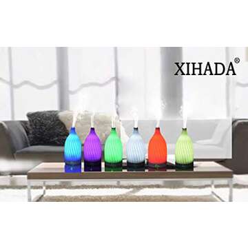 XIHADA Essential Oil Diffuser Ceramic Essential Oil Diffuser Diffusers for Essential Oils Oil Diffuser Air Diffuser Humidifier Home Fragrance Diffuser (White)