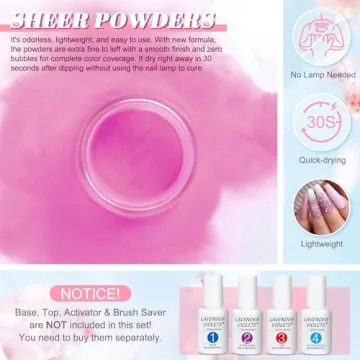 Lavender Violets Dip Powder Nail Kit for DIY Nail Art