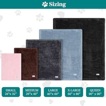 PetAmi Fluffy Waterproof Dog Blanket for Medium Large Dogs, Soft Warm Pet Sherpa Throw Pee Proof Couch Cover, Reversible Cat Bed Blanket Sofa Protector, Plush Washable Pad (Beige Cream, 40x60)