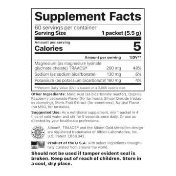 Jigsaw Health MagSoothe | Fast-Acting, Calming Magnesium Glycinate Powder Supplement | Raspberry Lem...