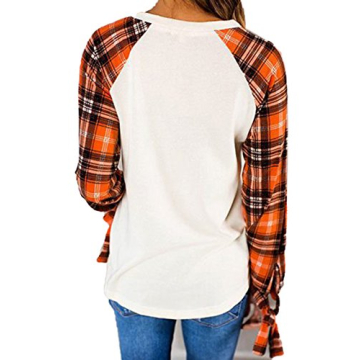 Famulily Women's Plaid Print T-Shirt Comfortable & Stylish