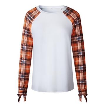Famulily Women's Plaid Print T-Shirt Comfortable & Stylish