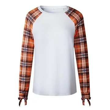 Famulily Women's Plaid Print T-Shirt Comfortable & Stylish