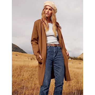 Stylish ANRABESS Women's Open Front Cardigan for Fall 2024