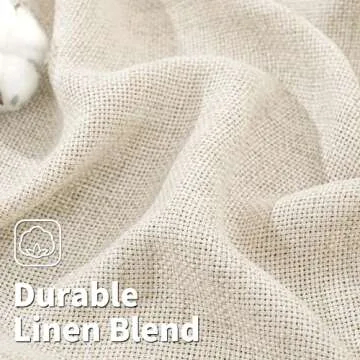 BGment 108 Inches Long 2 Panels Curtains for Living Room, Faux Linen Light Filtering Privacy Textured Burlap Window Curtains & Drapes, Grommet Farmhouse Curtains, Each Panel 52 Inch Wide
