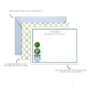 Chinoiserie Personalized Stationery Set for Elegant Note-Taking and Gifting - Lemon Grace Co AS-2301