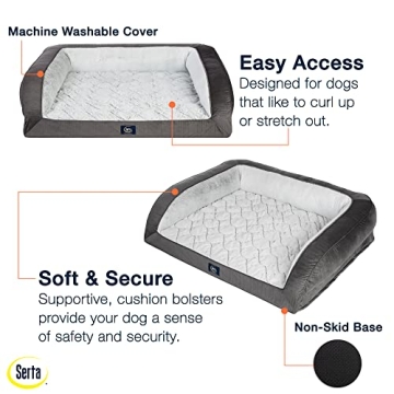 Serta Orthopedic Foam Quilted Dog Bed for Ultimate Comfort