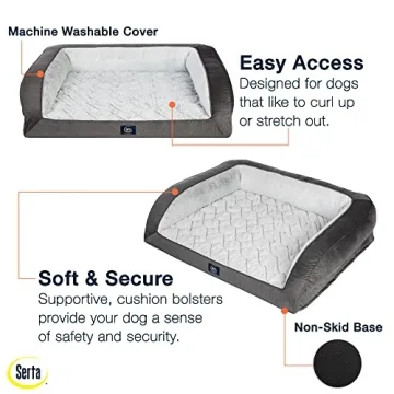 Serta Orthopedic Foam Quilted Dog Bed for Ultimate Comfort