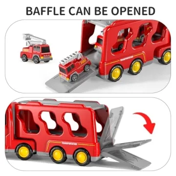 TEMI Toddler Truck 7-in-1 Friction Toy Vehicle for Kids