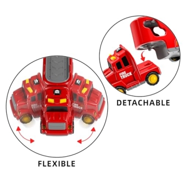 TEMI Toddler Truck 7-in-1 Friction Toy Vehicle for Kids