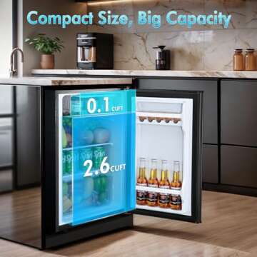 Anypro 2.7 Cu.Ft Compact Refrigerator with Freezer – Ideal for Dorms & Offices