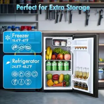 Anypro 2.7 Cu.Ft Fridge with Freezer for Any Space