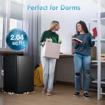 Anypro 2.7 Cu.Ft Fridge with Freezer for Any Space