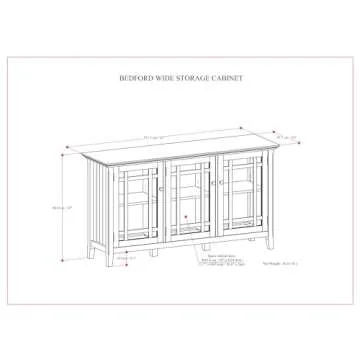 Stylish SIMPLIHOME Bedford 62" Storage Cabinet