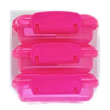 NADOBA Mini Lock-Top Snack Containers set of 6 colors may vary