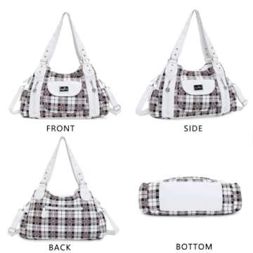 Angel Kiss Purses for Women, Large Shoulder Bag Hobo Tote Purse Multipocket Faux Leather Satchel Hob...