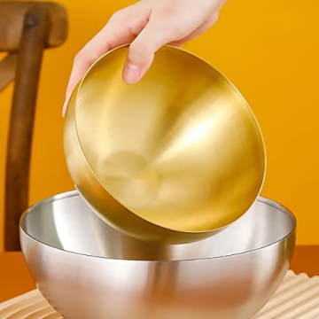 Dadamong Stainless Steel Bowls Set for Cooking and Serving