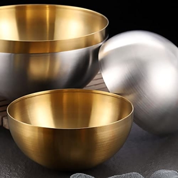 Dadamong Stainless Steel Bowls Set for Cooking and Serving