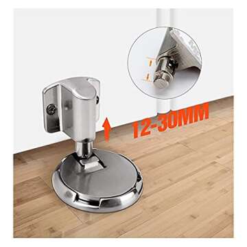 Door Stops Anti-Collision Door Household Door Touches The Floor to Attract Strong Magnetic Door Stopper Stainless Steel Safety Door Stop Stops ( Color : Brushed Gold )
