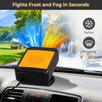 Portable Car Heater Quickly Warms and Clears Windshields