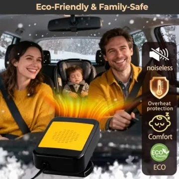 Portable Car Heater Quickly Warms and Clears Windshields