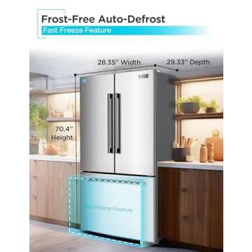 BLACK+DECKER French Door Refrigerator with Ice Maker