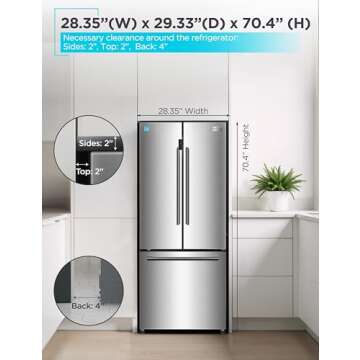 BLACK+DECKER French Door Refrigerator with Ice Maker