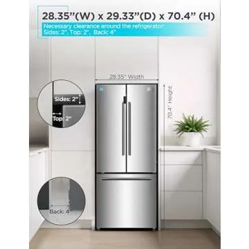 BLACK+DECKER French Door Refrigerator with Ice Maker