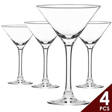 Chouggo Hand Blown Martini Glasses Set - Premium Quality Crystal