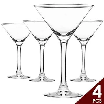 Chouggo Hand Blown Martini Glasses Set - Premium Quality Crystal