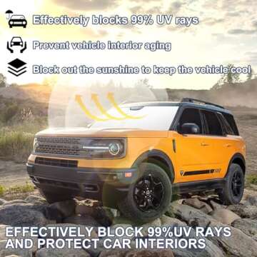 Windshield Sun Shade for Ford Bronco Sport UV Protection