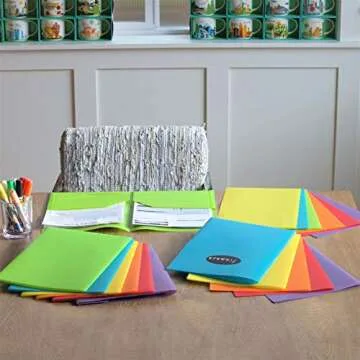Youngever 12 Pack Plastic Pocket Folders - Heavy Duty Plastic 2 Pocket Folder, in 6 Colors