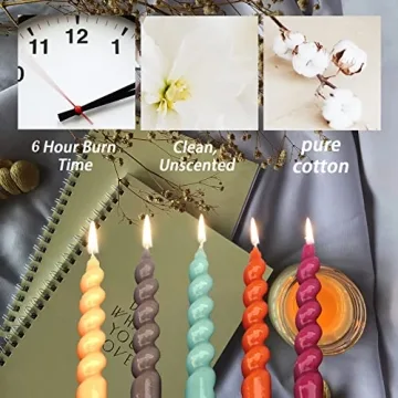 Elegant Spiral Taper Candles for Home and Events