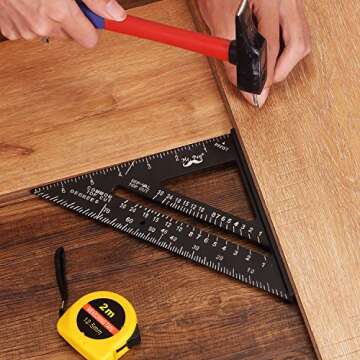 Mr. Pen- Rafter Square, Metal Square, 7 Inch, Carpenters Square, Square Tool, Metal Square Ruler, Carpentry Squares, Woodworking Square, Square Angle Tool, Aluminum Rafter Square, Carpenter Square