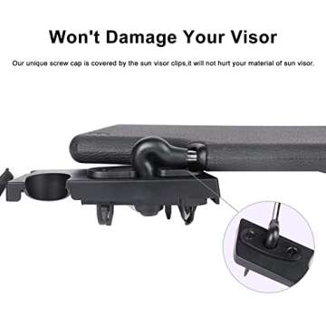 Upgrade Aluminum Alloy Sun Visor Repair Kit Heavy Duty Visor Mounting Clips Compatible with Jeep Wrangler JK JKU 2018/ Wrangler JL JLU 2018-2023/ Gladiator JT 2020-2023